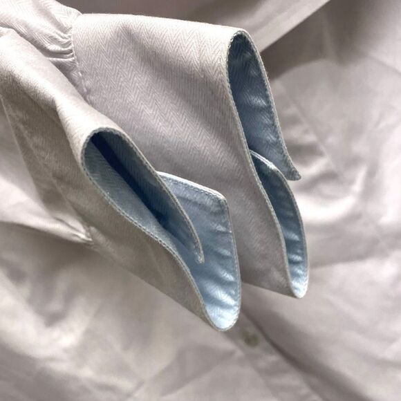 BROOKS BROTHERS Grey Cotton Button Front Long Sleeve Shirt Blouse 10 - Picture 5 of 10